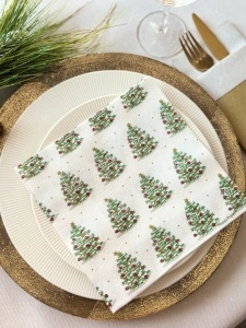Празнични салфетки Christmas Trees Textile Touch / 40 x 40 см / 12 бр.
