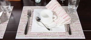 Празнични салфетки Linclass - Willkommen/Welcome/Bienvenue / 40 x 40 см / 50 бр. - Img 2