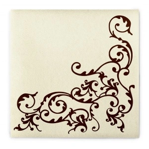 Сервиращи салфетки Linclass - Pomp (крем-мока) / 40 x 40 см / 50 бр