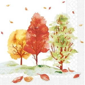 Трислойни салфетки Tissue - Autumn Forest (есенен модел) / 33 x 33 см / 100 бр