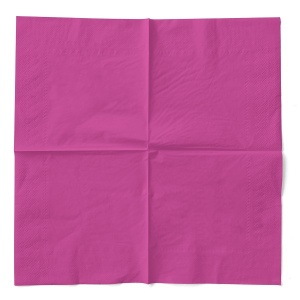 3-слойни салфетки за маса Tissue - Тъмно розови / 24 х 24 см / 150 бр. - Img 2