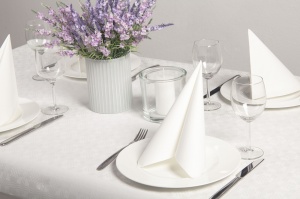 Mank HORECA салфетки, Linclass® Airlaid, бели, 40 x 40 см, идеални за сватби, партита, кръщенета, комплект от 50 бр. - Img 1