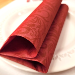 Mank HORECA салфетки, Linclass® Airlaid, Lias Bordeaux Red, 40 x 40 см, идеални за сватби, партита, кръщенета, комплект от 50 бр. - Img 2