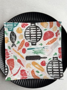 Празнични салфетки за маса SoftPoint – Vegan Party / 40 x 40 см / 20 броя - Img 3