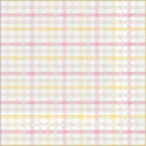 Празнични салфетки Tissue Deluxe - Емил (карирани) / 40 х 40 см / 50 бр. - Img 1