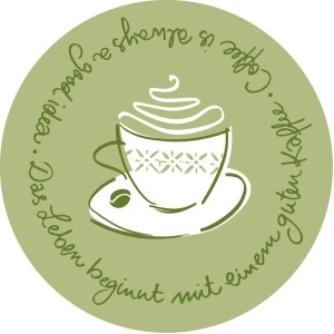 Тишу хартиени подложки/поставки за чаши / Tasty Coffee - маслина / диаметър 9 см / 250 бр.