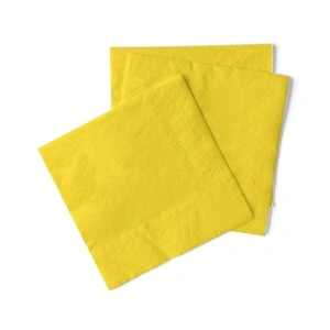 3-слойни салфетки за маса, Tissue - Yellow / 33 x 33 см / 20 бр. - Img 2