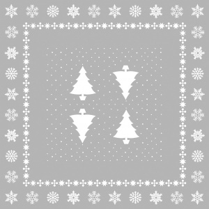 Mank HORECA покривка, Linclass® Airlaid, White Tree Silver, 80 x 80 cm, Идеална за сватби, партита, кръщенета - Img 2