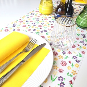 Mank Horeca салфетки за маса, Linclass® Airlaid, Yellow Yellow, 40 x 40 cm, Идеални за партита, кръщенета, Великденски комплект 50 - Img 3