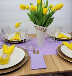 Комплект 100 салфетки Mank HORECA с джоб, Linclass® Airlaid, Люляк, 40 x 40 см, Идеални за сватби, партита, кръщенета - Img 2