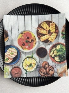 Празнични салфетки за маса SoftPoint – Grill Party / 40 x 40 см / 20 броя