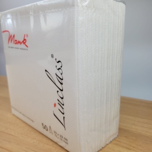 Празнични салфетки Linclass - Бели / 33 х 33 см / 50 бр. - Img 3