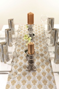 Празнични салфетки Linclass - Doris (Gold-Silver) / 40 x 40 см / 50 бр. - Img 1