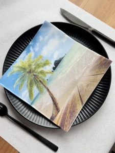 Празнични салфетки Softpoint – Beach Relax / 40 x 40 см / 50 броя - Img 3