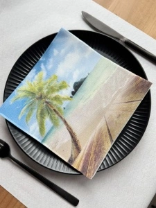 Празнични салфетки Softpoint – Beach Relax / 40 x 40 см / 50 броя - Img 3