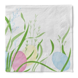 Салфетки за маса 3 слоя, Ostern (яйца, великденски мотив) / 33 х 33 см / 100 бр. - Img 1