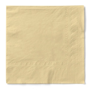 Салфетки за маса 3 слоя, Tissue - Cream / 33 x 33 см / 20 бр. - Img 1
