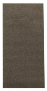 Салфетки с джоб за прибори Linclass Light - Кафяв / 40 x 40 см / 75 бр - Img 2