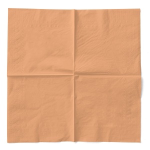 3-слойни салфетки за маса, Tissue - Aprikot (оранжево) / 24 х 24 см / 150 бр. - Img 2