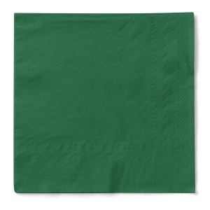 3-слойни салфетки за маса, Tissue - Green / 33 x 33 см / 100 бр. - Img 1