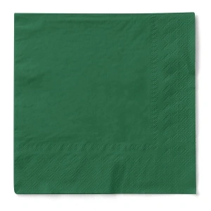 3-слойни салфетки за маса, Tissue - Green / 33 x 33 см / 100 бр.