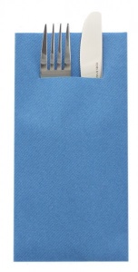 Салфетки с ДЖОБ за прибори, Linclass Aquablue (тъмносини) / 40 х 40 см / 12 бр. - Img 1