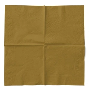 3-слойни салфетки за маса, Tissue - Gold / 40 x 40 см / 100 бр. - Img 3