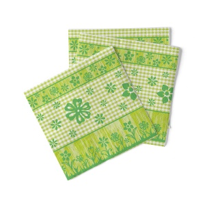 3-слойни салфетки за маса, Tissue - Joni (зелени) / 40 х 40 см / 100 бр. - Img 2