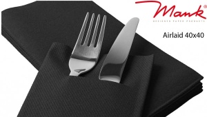 Комплект 75 салфетки Mank HORECA с джоб, Linclass® Airlaid, черни, 40 x 40 см, идеални за сватби, партита, кръщенета - Img 2