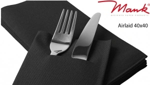 Комплект 75 салфетки Mank HORECA с джоб, Linclass® Airlaid, черни, 40 x 40 см, идеални за сватби, партита, кръщенета - Img 2