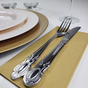 КУТИЯ Салфетки Linclass с отлично качество, златни, 40×40 см, сгънати на 1/8, 864 броя - Img 2