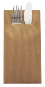 Салфетки с ДЖОБче за прибори Linclass Bronze / 40 х 40 см / 12 бр.