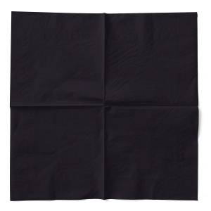 3-слойни салфетки за маса, Tissue - Черни / 24 х 24 см / 150 бр. - Img 2