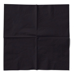 3-слойни салфетки за маса, Tissue - Черни / 24 х 24 см / 150 бр. - Img 2