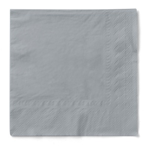 3-слойни салфетки за маса, Tissue - Silver / 40 x 40 см / 100 бр. - Img 1