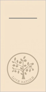 Комплект от 75 салфетки Mank HORECA с джоб, Linclass® Airlaid, Love Nature Pebble Stone Pale beige, 40 x 40 см, Идеални за сватби, партита, кръщенета