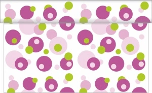Покривка/Напръстник Linclass - Bubbles (розово-зелен) / 40 см x 4,8 м / 1 ролка