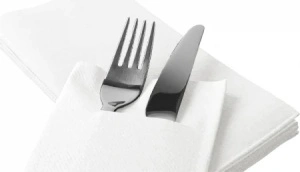 Салфетки с ДЖОБ за прибори - Linclass White / 40 х 40 см / 75 бр.