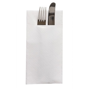 Салфетки с ДЖОБ за сервизи Tissue Deluxe Light - White / 40 x 40 cm / 75 бр. - Img 1