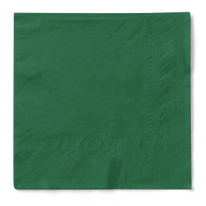 3-слойни салфетки за маса, Tissue - Тъмнозелени / 33 х 33 см / 20 бр.