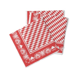 3-слойни салфетки за маса Tissue - Bavaria (червени) / 40 х 40 см / 100 бр. - Img 2