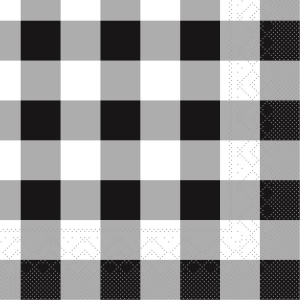 Mank Horeca салфетки за маса, Tissue Deluxe®, черно каре Karo, 25 x 25 cm, Идеални за сватби, партита, кръщенета, Великденски комплект 250 - Img 2