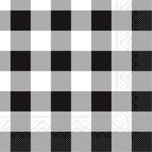 Mank Horeca салфетки за маса, Tissue Deluxe®, черно каре Karo, 25 x 25 cm, Идеални за сватби, партита, кръщенета, Великденски комплект 250 - Img 2