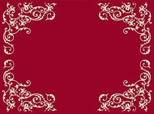 Подложки за маса Linclass – Pomp (бордо-кремаво) / 40 x 30 см / 100 бр. - Img 3