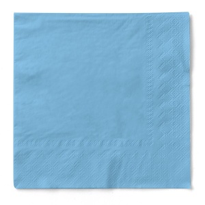 Салфетки за маса 3 слоя Tissue, Light Blue, Baby Blue, 33 x 33 cm, 100 бр. - Img 3