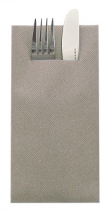 Салфетки с ДЖОБ за прибори - Linclass Beige Grey / 40 x 40 см / 75 бр. - Img 1