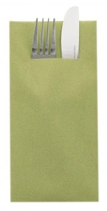 Салфетки с ДЖОБ за прибори, Linclass Olive, Olive green, 40 х 40 см, 75 бр.