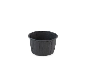 Черни хартиени чаши (FSC®), кръгли, 120 ml, ø70 x h43mm, 100 бр. - Img 1