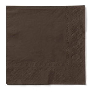 3-слойни салфетки за маса, Tissue - Brown / 33 x 33 cm / 20 бр. - Img 1