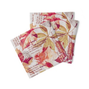 3-слойни салфетки за маса, Tissue - Gunnar (есенен десен) / 40 х 40 см / 100 бр. - Img 2